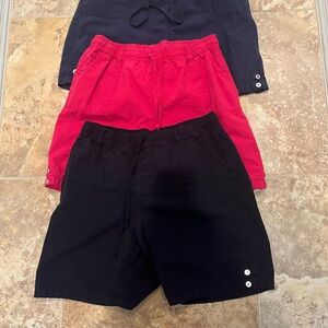 Karen Scott Women's Shorts - Black, Red, Navy